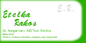 etelka rakos business card